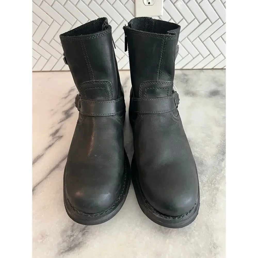 Harley-Davidson Engineer Motorcycle Boots Black Leather Mens US 11 D93262